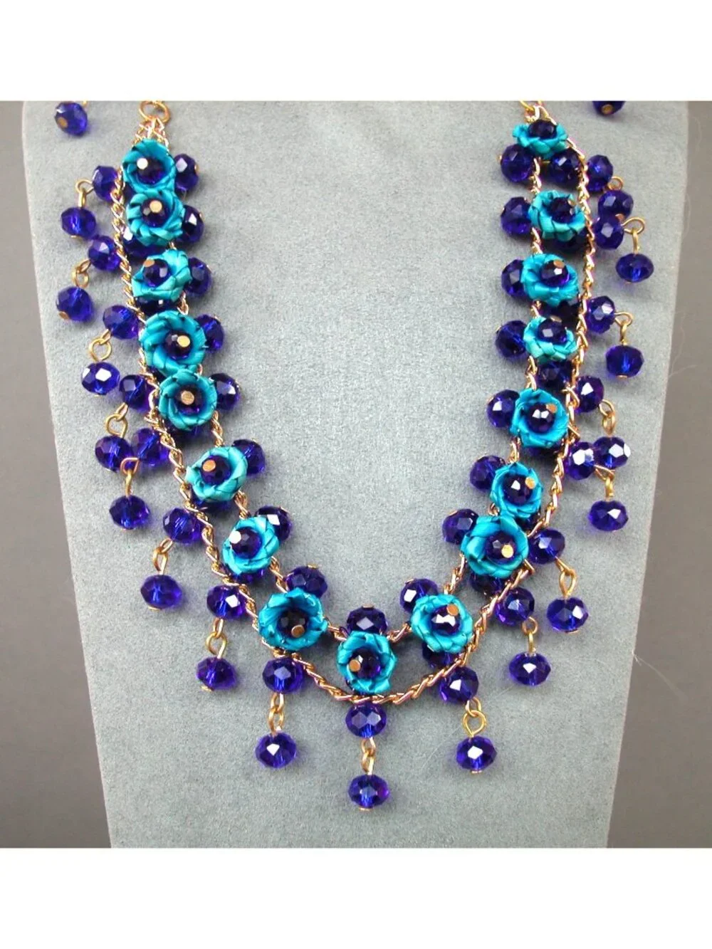 Mexican Artisanal Palm Leaf Necklace, earring Bracelet  Set.